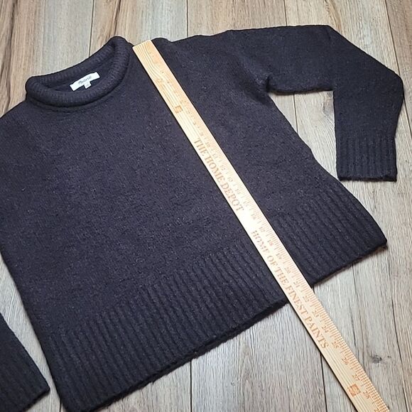 Madewell Fulton Puff Neck Trim Brown Wool Alpaca Sweater Size S (D0038) - Picture 3 of 8